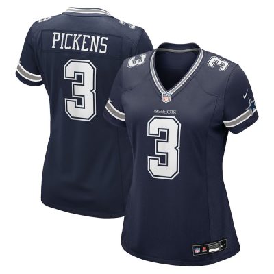 Women's Dallas Cowboys #3 George Pickens  Navy Game Jersey