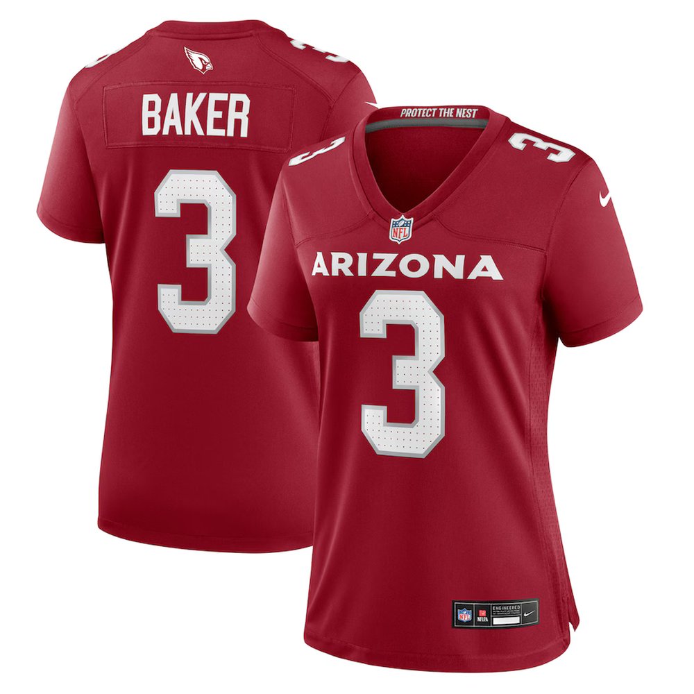 Women's Arizona Cardinals #3 Budda Baker Cardinal Team Game Jersey