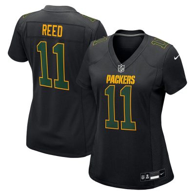 Women's Green Bay Packers #11 Jayden Reed  Carbon Black Fashion Game Jersey