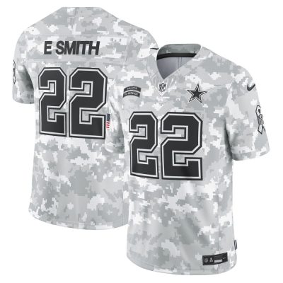 Men's Dallas Cowboys Emmitt Smith  Arctic Camo 2024 Salute to Service Retired Player Limited Jersey