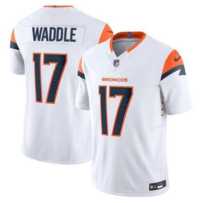 Youth Denver Broncos #17 Jaylen Waddle White Vapor F.U.S.E. Limited Stitched Football Jersey