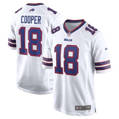 Men's Buffalo Bills #18 Amari Cooper  White Game Jersey