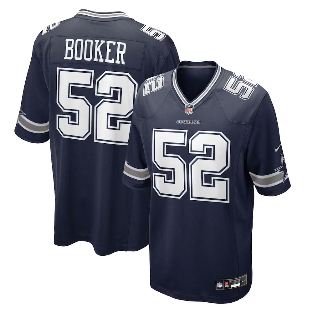 Youth Dallas Cowboys #52 Tyler Booker Navy 2025 NFL Draft First Round Pick Game Jersey