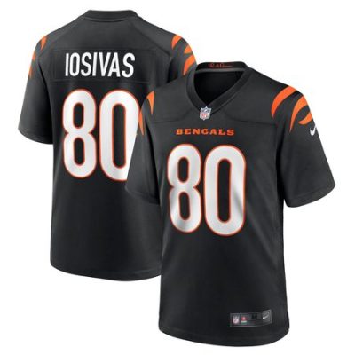 Youth Cincinnati Bengals #80 Andrei Iosivas  Black Team Game Jersey