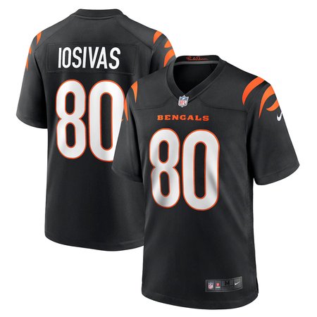Youth Cincinnati Bengals #80 Andrei Iosivas Black Team Game Jersey
