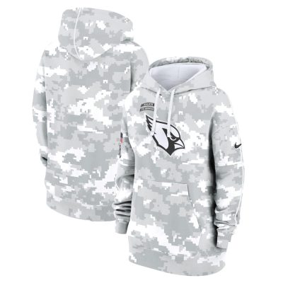 Women's Arizona Cardinals  Arctic Camo 2024 Salute To Service Club Fleece Pullover Hoodie