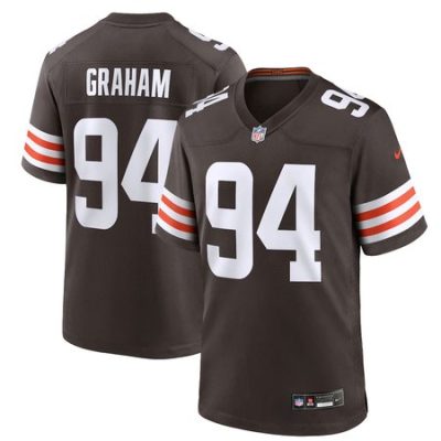 Youth Cleveland Browns #94 Mason Graham  Brown 2025 NFL Draft First Round Pick Game Jersey
