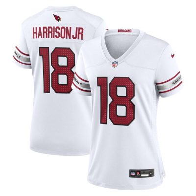 Women's Arizona Cardinals #18 Marvin Harrison Jr.  White Player Game Jersey