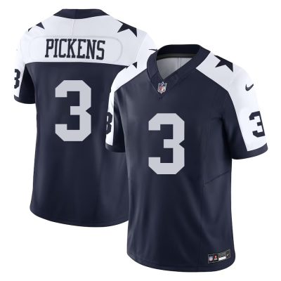 Youth Dallas Cowboys #3 George Pickens Navy  F.U.S.E Vapor Untouchable Limited Stitched Football Jersey