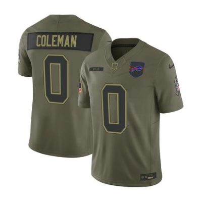 Youth's Buffalo Bills #0 Keon Coleman  Olive 2025 Salute to Service Retired Limited Jersey