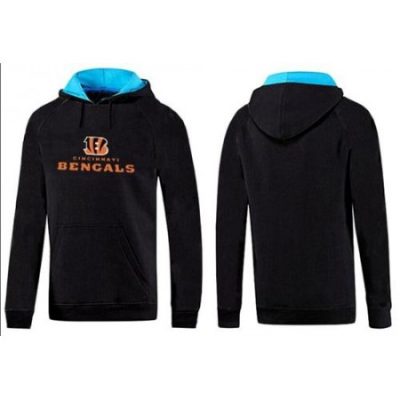 Cincinnati Bengals Authentic Logo Pullover Hoodie Black & Blue