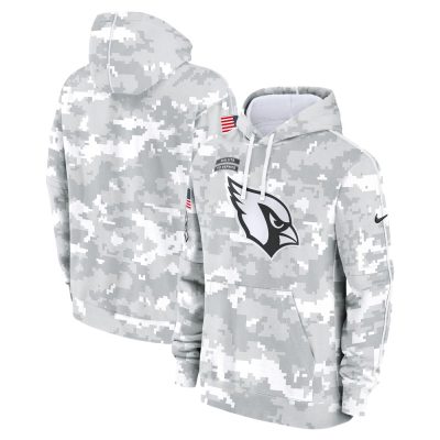 Men's Arizona Cardinals  Arctic Camo 2024 Salute to Service Club Fleece Pullover Hoodie