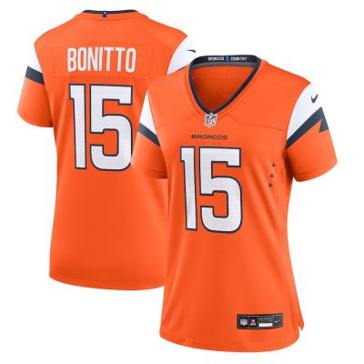 Women's Denver Broncos #15 Nik Bonitto  Orange Team Game Jersey