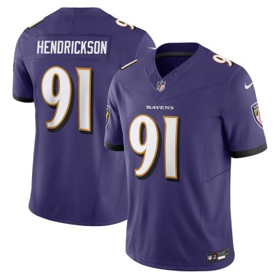 Youth Baltimore Ravens #91 Trey Hendrickson David Purple Vapor F.U.S.E. Limited Jersey