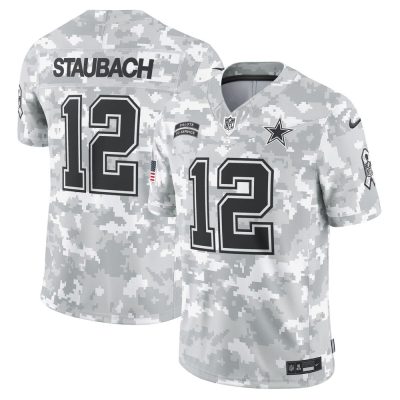 Men's Dallas Cowboys Roger Staubach  Arctic Camo 2024 Salute to Service Retired Player Limited Jersey