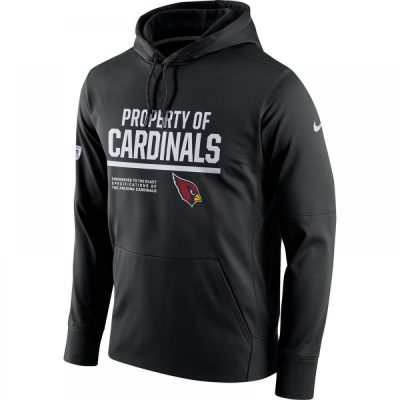 Men's Arizona Cardinals  Black Circuit Property Of Performance Pullover Hoodie