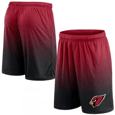 Men's Arizona Cardinals Red/Black  Ombre Shorts
