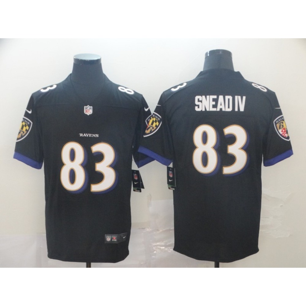 Men's Baltimore Ravens #83 Willie Snead IV Black Vapor Untouchable NFL  Jersey