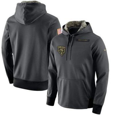 Men's Chicago Bears  Anthracite Salute to Service Player Performance Hoodie