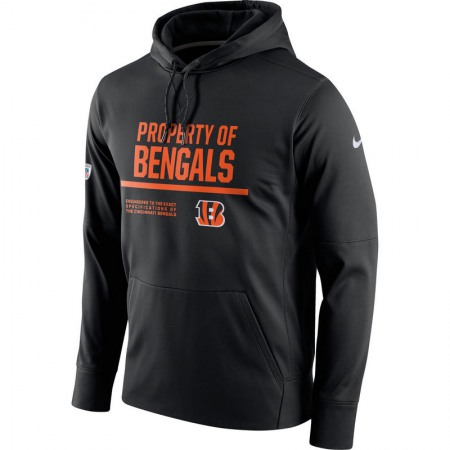 Men's Cincinnati Bengals  Black Circuit Property Of Performance Pullover Hoodie