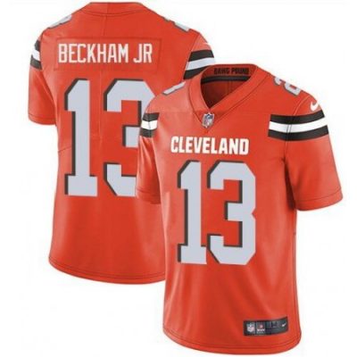 Men's Cleveland Browns #13 Odell Beckham Jr. Orange Vapor Untouchable Limited Stitched NFL Jersey