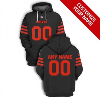 Men's Cleveland Browns Active Player Custom 2021 Brown Color Rush Pullover Hoodie