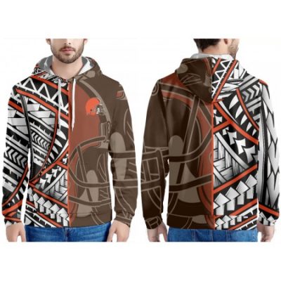 Men's Cleveland Browns Brown/Orange/White Pullover Hoodie