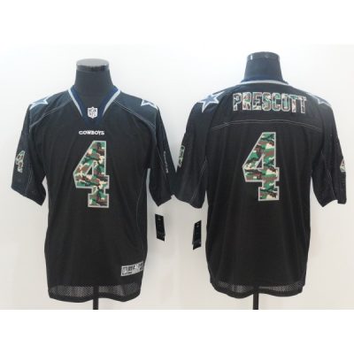 Men's Dallas Cowboys #4 Dak Prescott Black Camo Classic Limited Stitched NFL Jersey