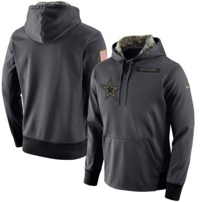 Men's Dallas Cowboys  Anthracite Salute to Service Player Performance Hoodie
