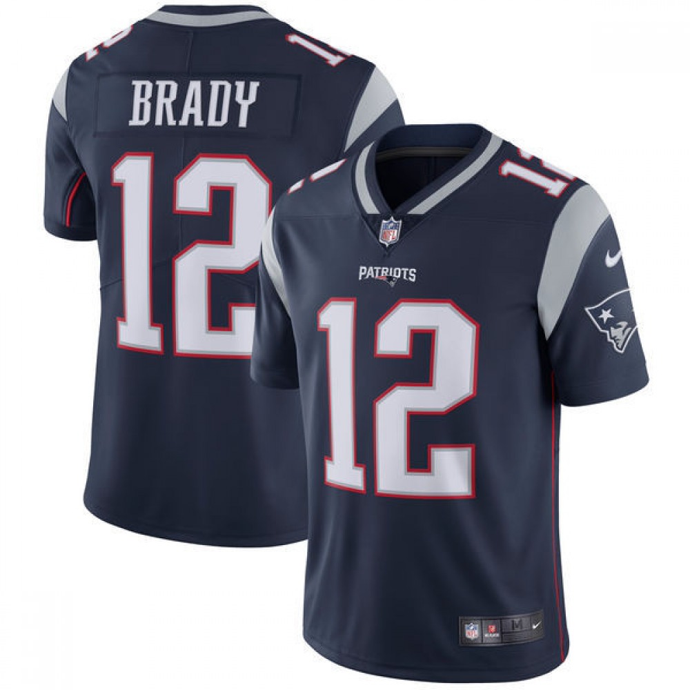Men's New England Patriots #12 Tom Brady  Navy Vapor Untouchable Limited Stitched NFL Jersey