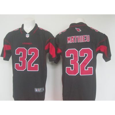 Men's  Arizona Cardinals #32 Tyrann Mathieu Black Limited Rush Stitched NFL Jersey