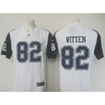 Men's  Cowboys#82 Jason Witten White Limited Rush Stitched NFL Jersey