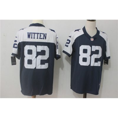 Men's  Dallas Cowboys #82 Jason Witten Navy Blue Thanksgiving Stitched NFL Vapor Untouchable Limited Throwback Jersey