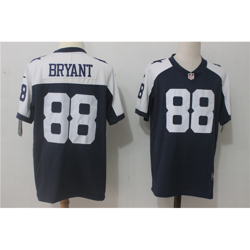 Men's  Dallas Cowboys #88 Dez Bryant Navy Blue Thanksgiving Stitched NFL Vapor Untouchable Limited Throwback Jersey