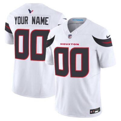 Men's  Custom White Houston Texans Vapor F.U.S.E. Limited Jersey