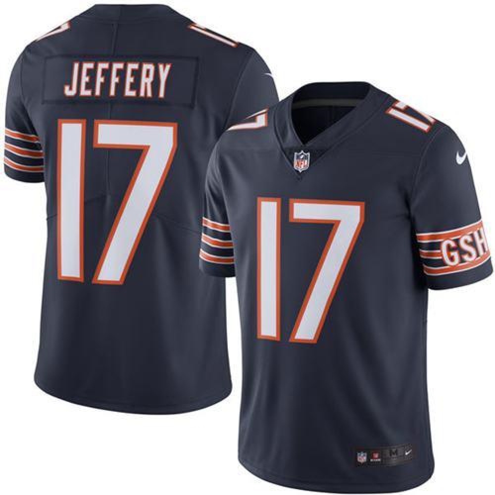 Bears #17 Alshon Jeffery Navy Blue Men's Stitched NFL Limited Rush Jersey