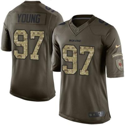 Bears #97 Willie Young Green Men's Stitched NFL Limited Salute to Service Jersey