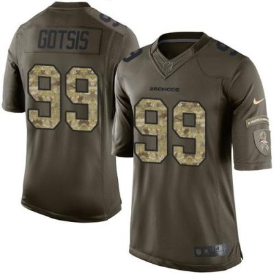 Broncos #99 Adam Gotsis Green Men's Stitched NFL Limited Salute To Service Jersey