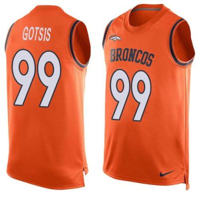 Broncos #99 Adam Gotsis Orange Team Color Men's Stitched NFL Limited Tank Top Jersey