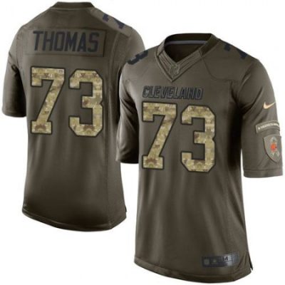 Browns #73 Joe Thomas Green Men's Stitched NFL Limited Salute to Service Jersey