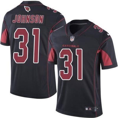 Cardinals #31 David Johnson Black Men's Stitched NFL Limited Rush Jersey