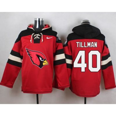 Cardinals #40 Pat Tillman Red Player Pullover NFL Hoodie