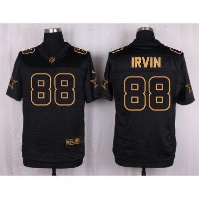 Cowboys #88 Michael Irvin Black Men's Stitched NFL Elite Pro Line Gold Collection Jersey