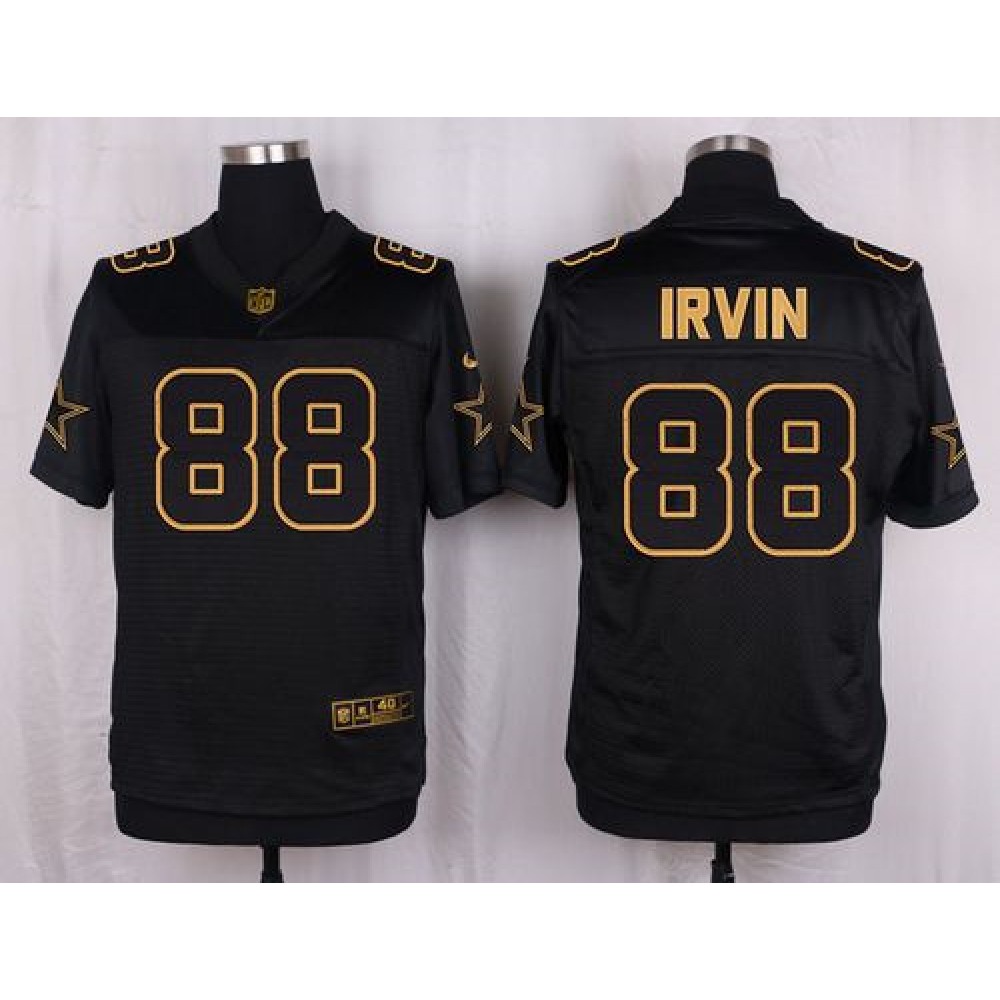 Cowboys #88 Michael Irvin Black Men's Stitched NFL Elite Pro Line Gold Collection Jersey
