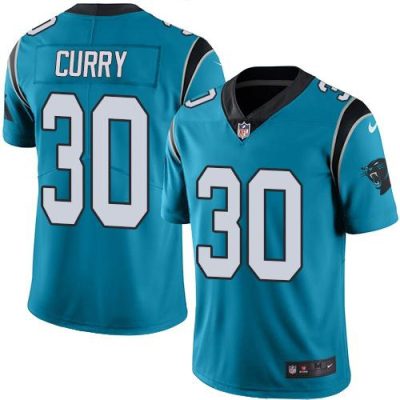 Panthers #30 Stephen Curry Blue Men's Stitched NFL Limited Rush Jersey