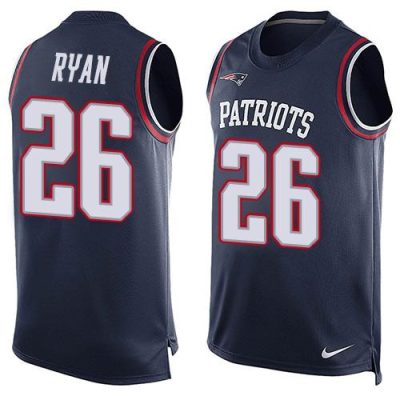 Patriots #26 Logan Ryan Navy Blue Team Color Men's Stitched NFL Limited Tank Top Jersey