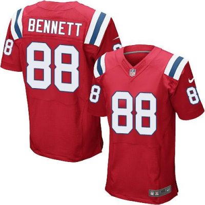 Patriots #88 Martellus Bennett Red Alternate Men's Stitched NFL Elite Jersey