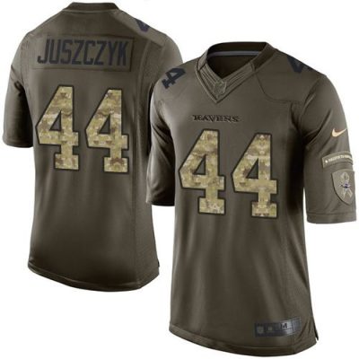 Ravens #44 Kyle Juszczyk Green Men's Stitched NFL Limited Salute to Service Jersey