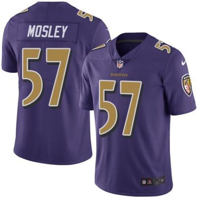 Ravens #57 C.J. Mosley Purple Men's Stitched NFL Limited Rush Jersey