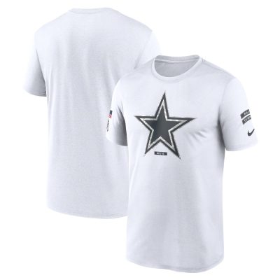 Men's Dallas Cowboys  White 2024 Salute To Service Legend Performance T-Shirt